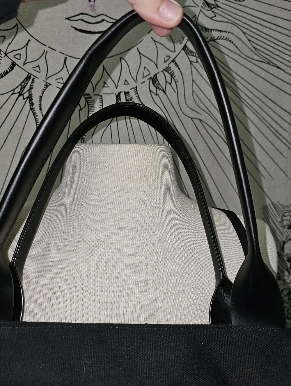 Black W/ Silver Sequins Victoria's Secret Tote 22x13x6